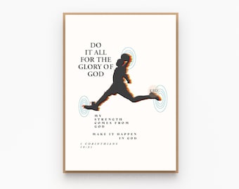 Christian basketball poster, 1 Corinthians 10:31, Basketball artwork, Bible quotes poster, Christian sports gifts, Biblical wall art prints