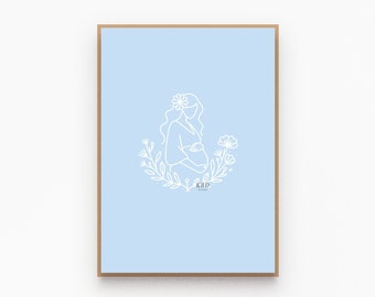 Christian poster aesthetic, Pregnancy line art printable gift, Minimalist biblical wall art prints, Christian mother artwork room decor