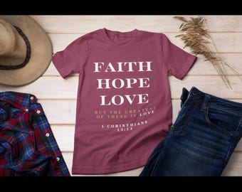 Tro Hopp Kärlek Unisex kristen T-shirt