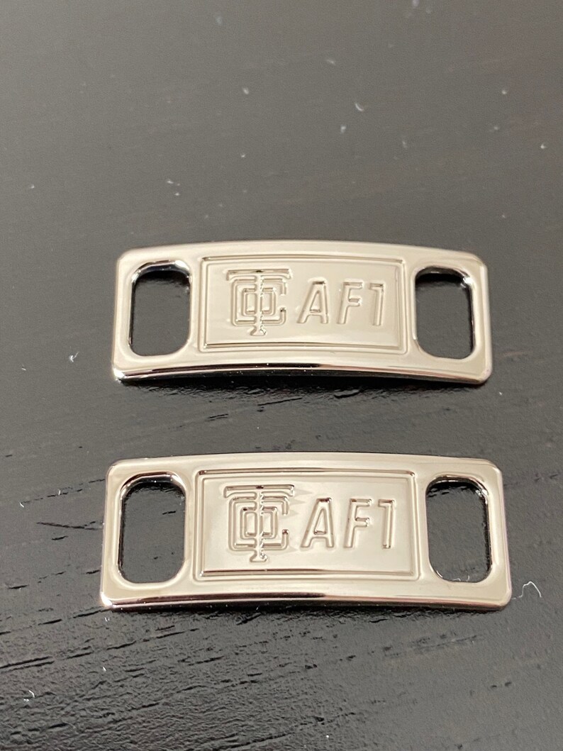 T&C Air Force 1 AF1 Custom Shoelace Dubrae Charm Buckle Silver Mirror Etsy