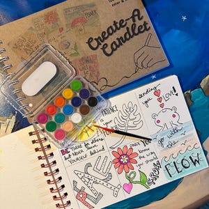 Aquarelboek, Kleurplaten, Kleurboek en verfset, Patiënt- en familieactiviteit, Maak je eigen kaarten, Kaarten om te delen, Reiskunstkit