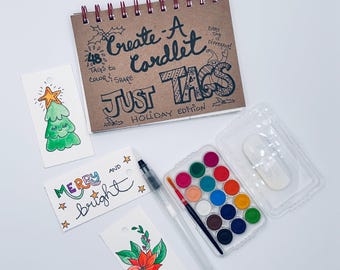 Kit de acuarela de viaje, etiquetas de regalo, solo edición 1