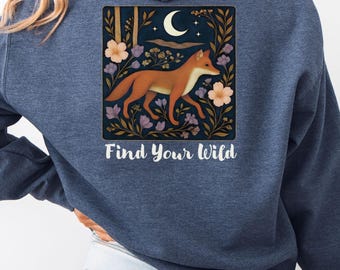 Boho Fox Hoodie - Wild Nature Adventure Graphic Hoodie