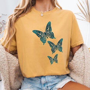 Butterfly Shirt: Nature Lover Graphic Tee with Flying Butterflies
