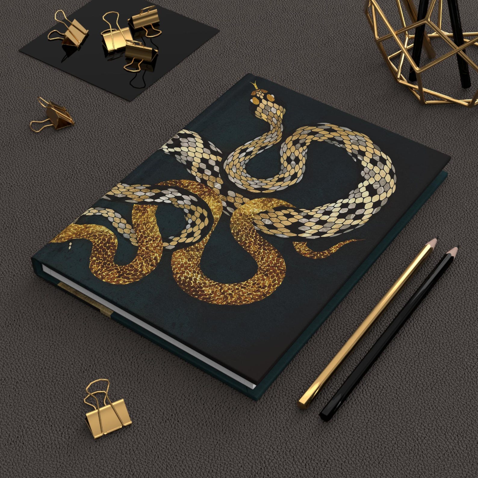 Snake Journal Elegant Snake Hardcover Journal - Unique Serpent Art Journal - Etsy