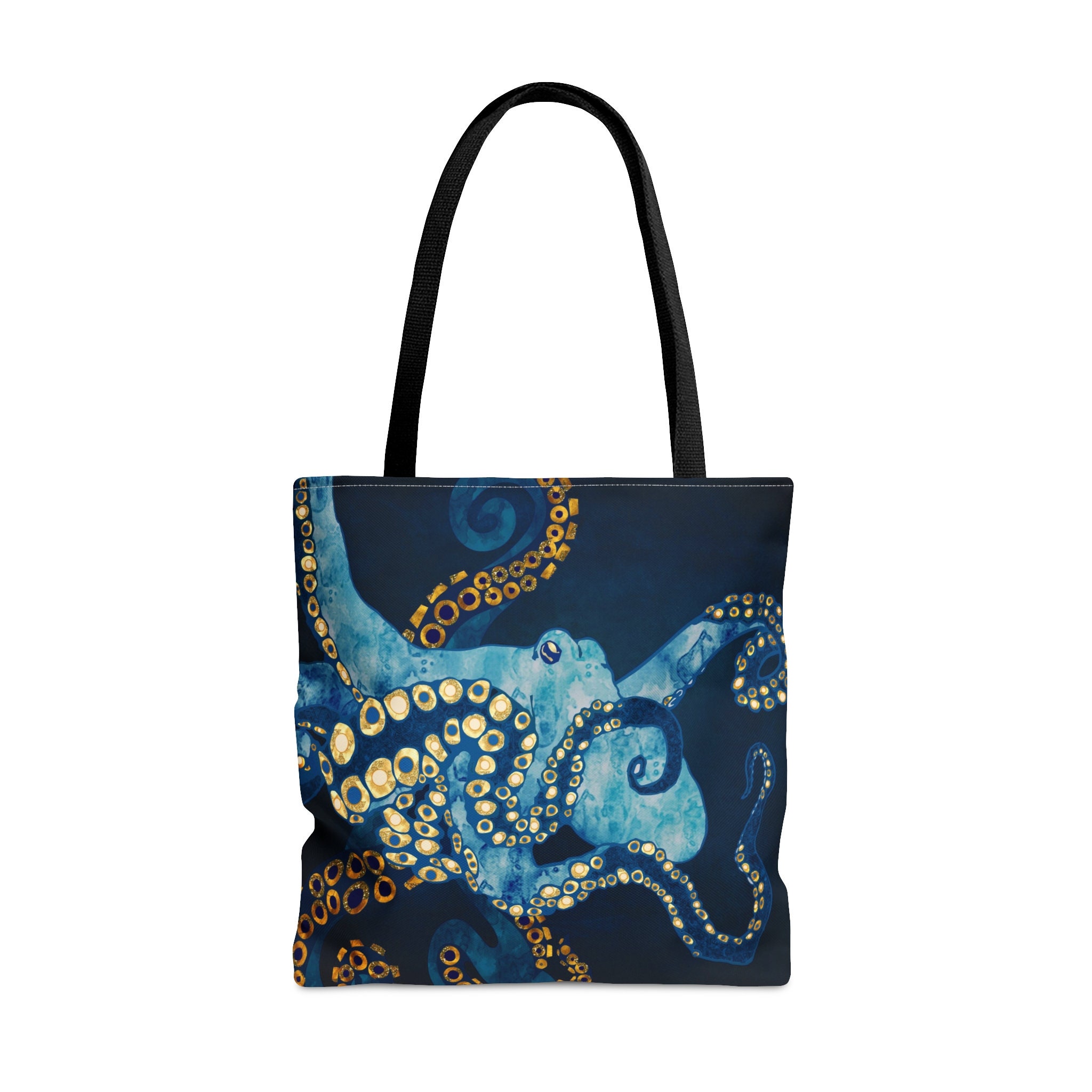 ★ATCLIP★ [Exclusive]WAVE TOTE BAG_2colors Octopus Tote Bag, Abstract Ocean Octopus Bag, Artsy Metallic