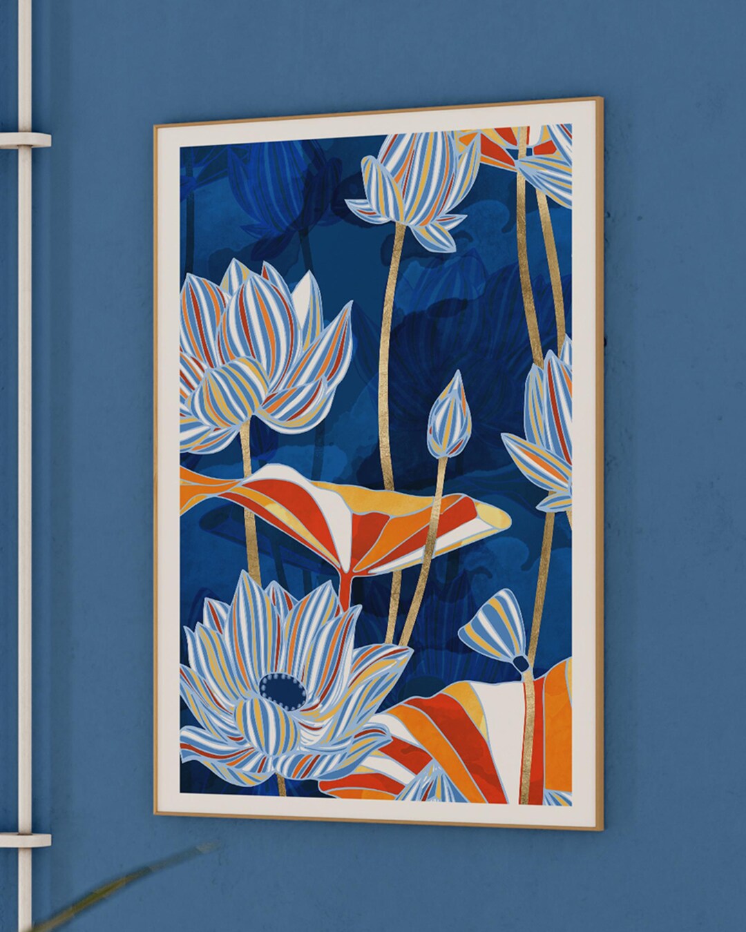 Vibrant Botanical Poster - Abstract Floral Art Print by Spacefrog ...