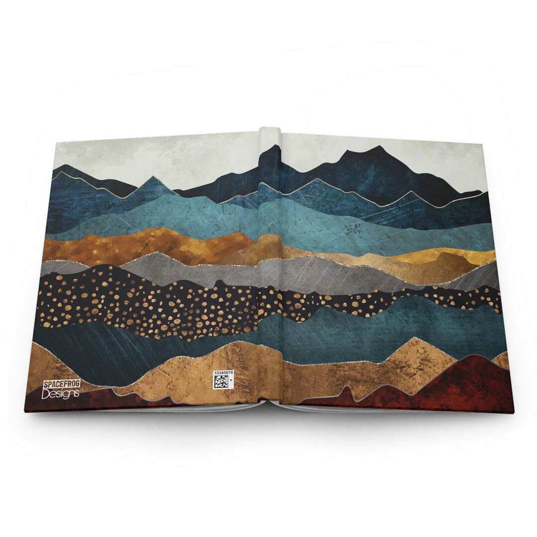 Mountain Range Art Journal: Abstract Landscape Hardcover Notebook - Etsy
