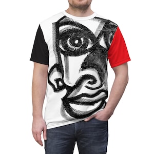 Picasso Style Unisex Cut & Sew Tee by Tad Art