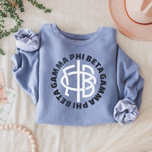 Gamma Phi Beta Metallic Print Comfort Colors Crewneck Sweatshirt, Sorority, Greek Life