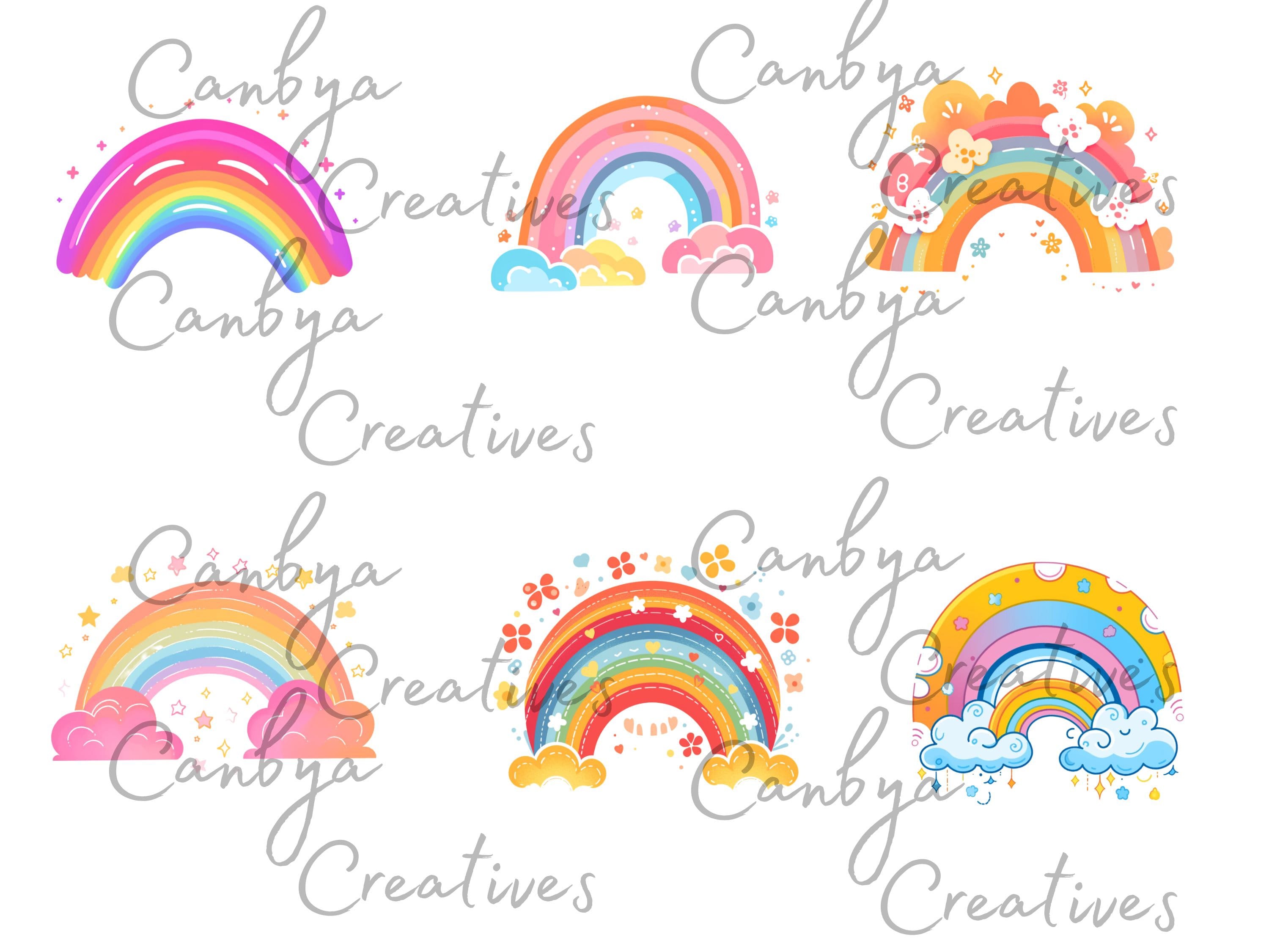 Boho Rainbow Clipart Cute Boho Rainbow Svg Boho Rainbow Png - Etsy