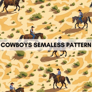 Western seamless patterns, create your cowboy gifts, Western Seamless pattern png & svg files, digital pattern.