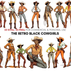 23 african american cowgirl svg 's, 23 black cowgirl png 's, Western svg, country black girl svg and png files, transparent background