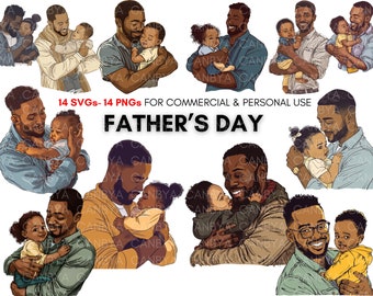 African American Fathers Day Svg Png Cliparts, Fathers Day