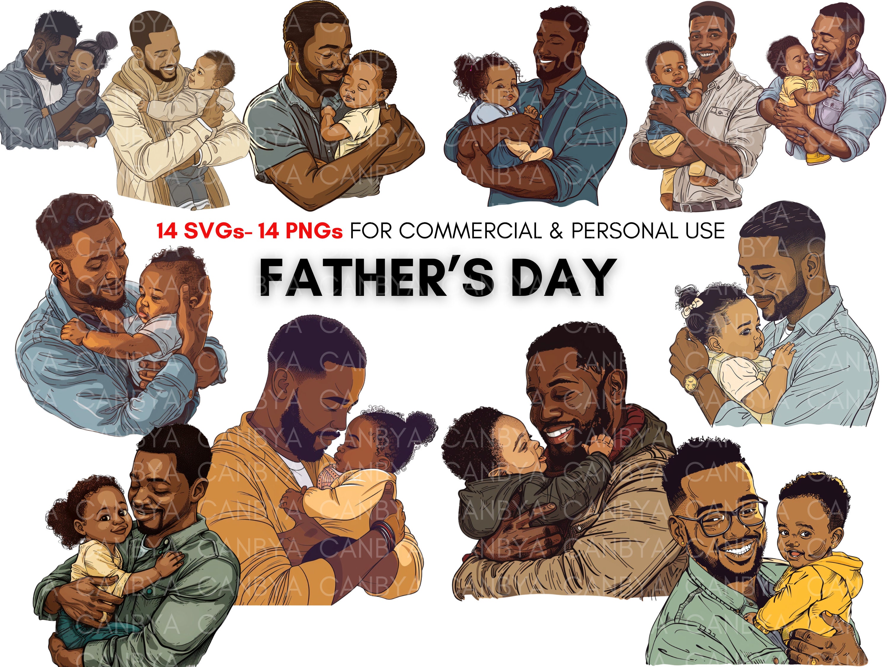 African American Fathers Day Svg Png Cliparts, Fathers Day