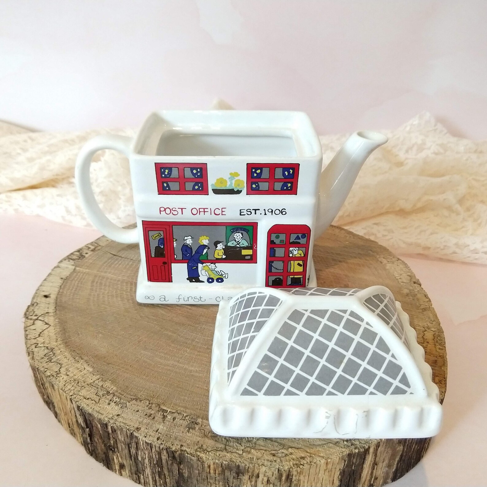 Wade England English Life Teapots Post Office Teapot With Lid Etsy