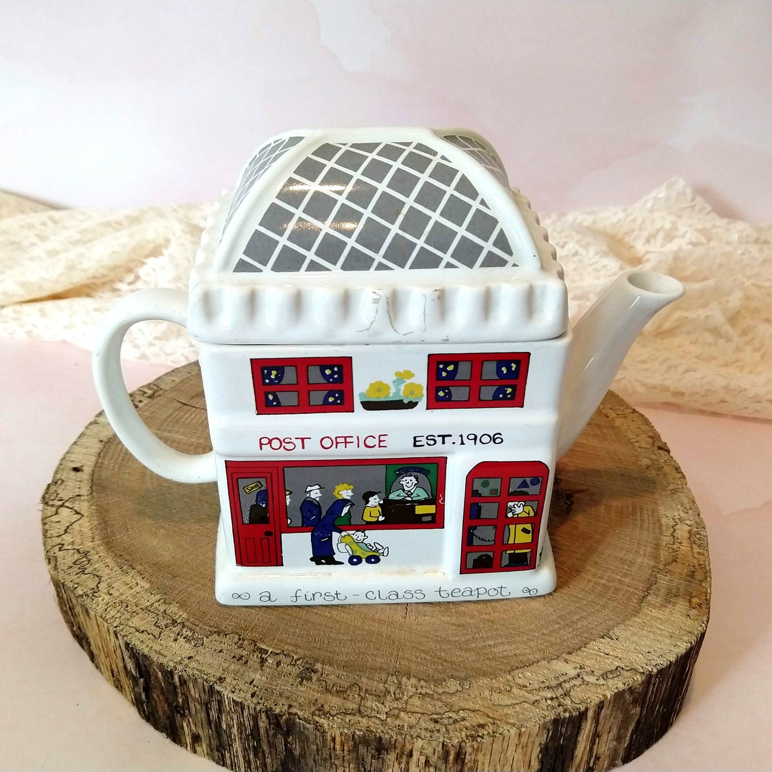 Wade England English Life Teapots Post Office Teapot With Lid Etsy