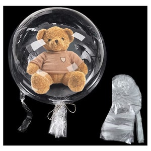  Wide Mouth Clear BoBo Balloons for Stuffing，15 Pack 26 Pre  Stretched Extra Large Wide Neck Bubble Balloons for fill Teddy  Bear/Wedding/Baby Shower/Father's Day/Graduation Party Decoration : Toys &  Games