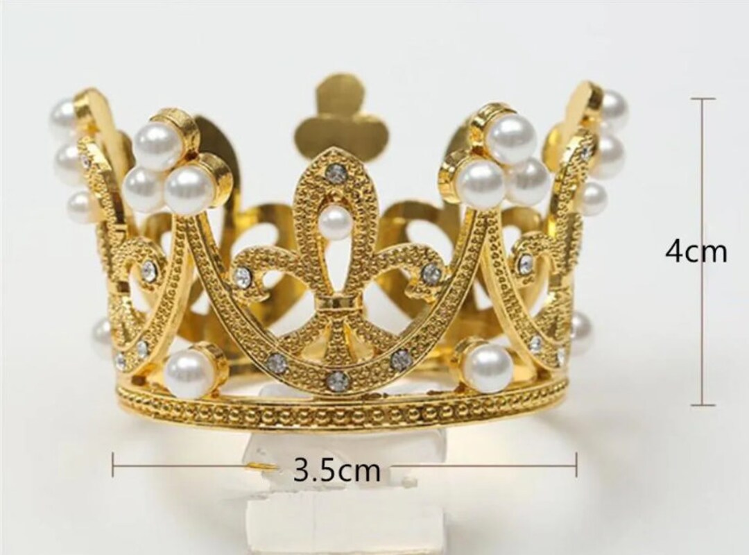 Rhinestone Mini Full Round Tiara, Doll Baby Tiara, Rhinestone Princess