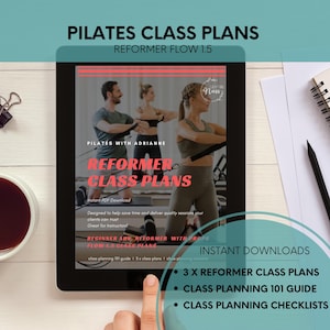 3x Pilates Class Plans, Reformer Pilates, Flow 1.5 Classes - For Instructors