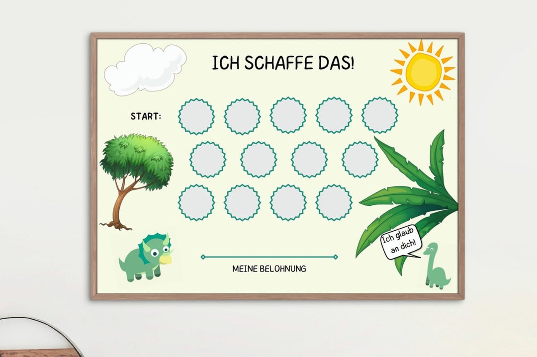Belohnungstafel Kinder PDF Digitale Belohnungskarte - Etsy Australia