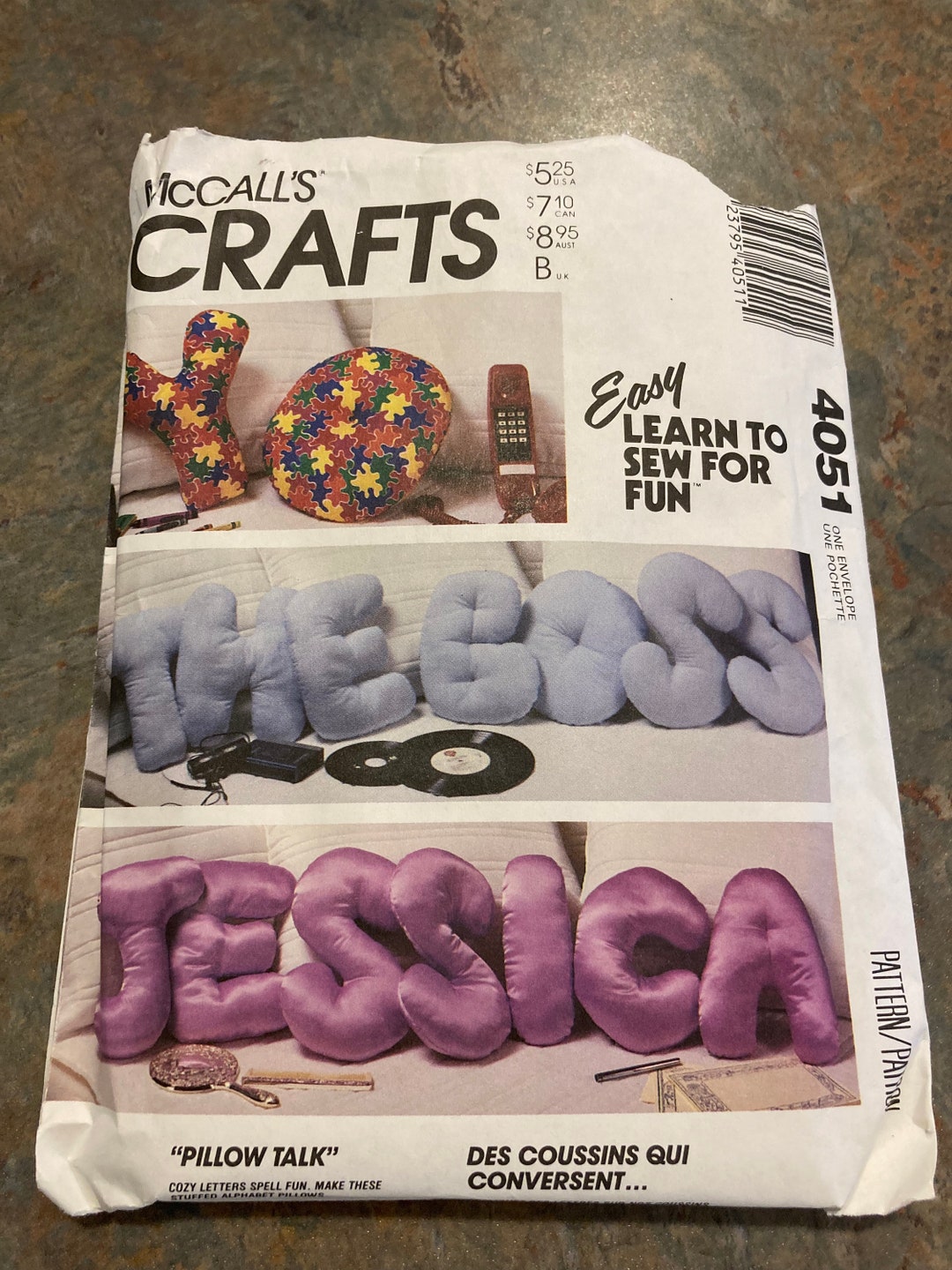 Easy Sew Letter Pillows Etsy