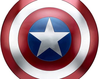 Captain Shield Replica - Iconic Superhero Collectible, Cosplay Prop, Avengers Memorabilia, Steve Rogers Costume Accessory 24'' Inch