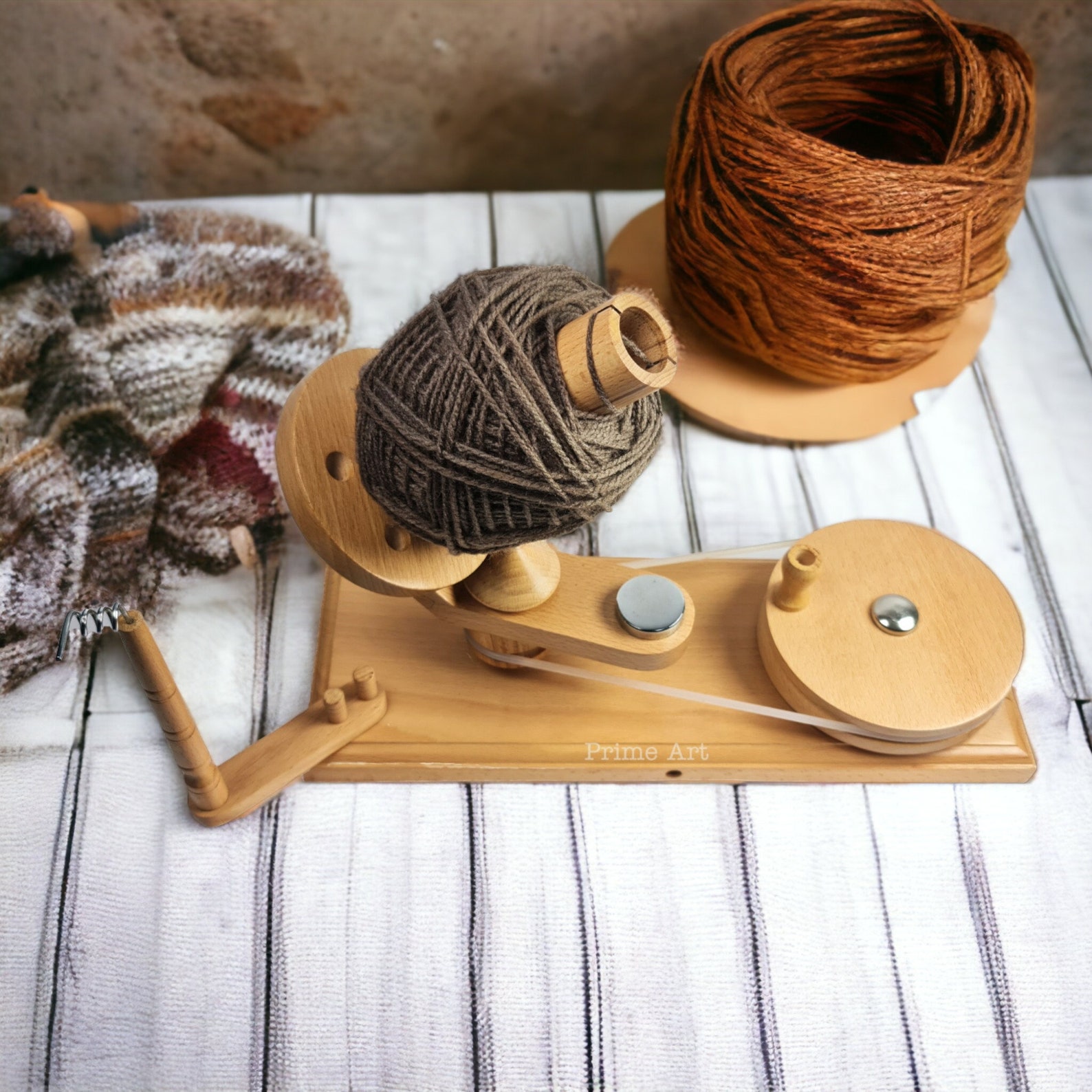 Handcrafted Wooden Yarn Winder I Swift Beechwood Classic Elegance for
