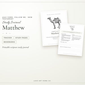 2027 Matthew Study Journal | LDS Scripture Tracker, Bookmarks (Digital Download)