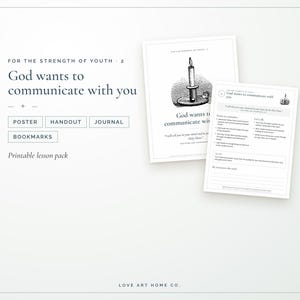 For the Strength of Youth Lesson 2 | God Wants to Communicate with You (Printable)