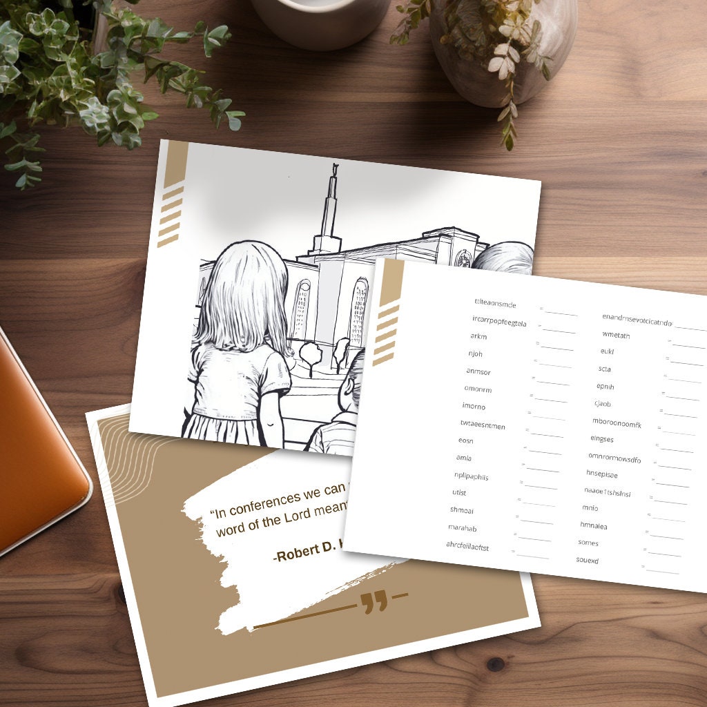 DIGITAL DOWNLOAD: Horizontal 11x8.5 General Conference Study Notebook - Etsy