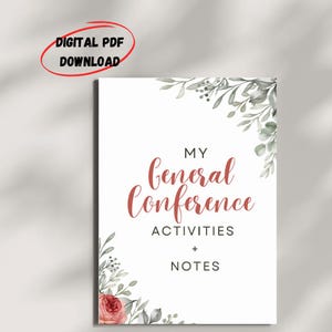 PRINTABLE Church of Jesus Christ of Latter Day Saints General Conference Study Notebook