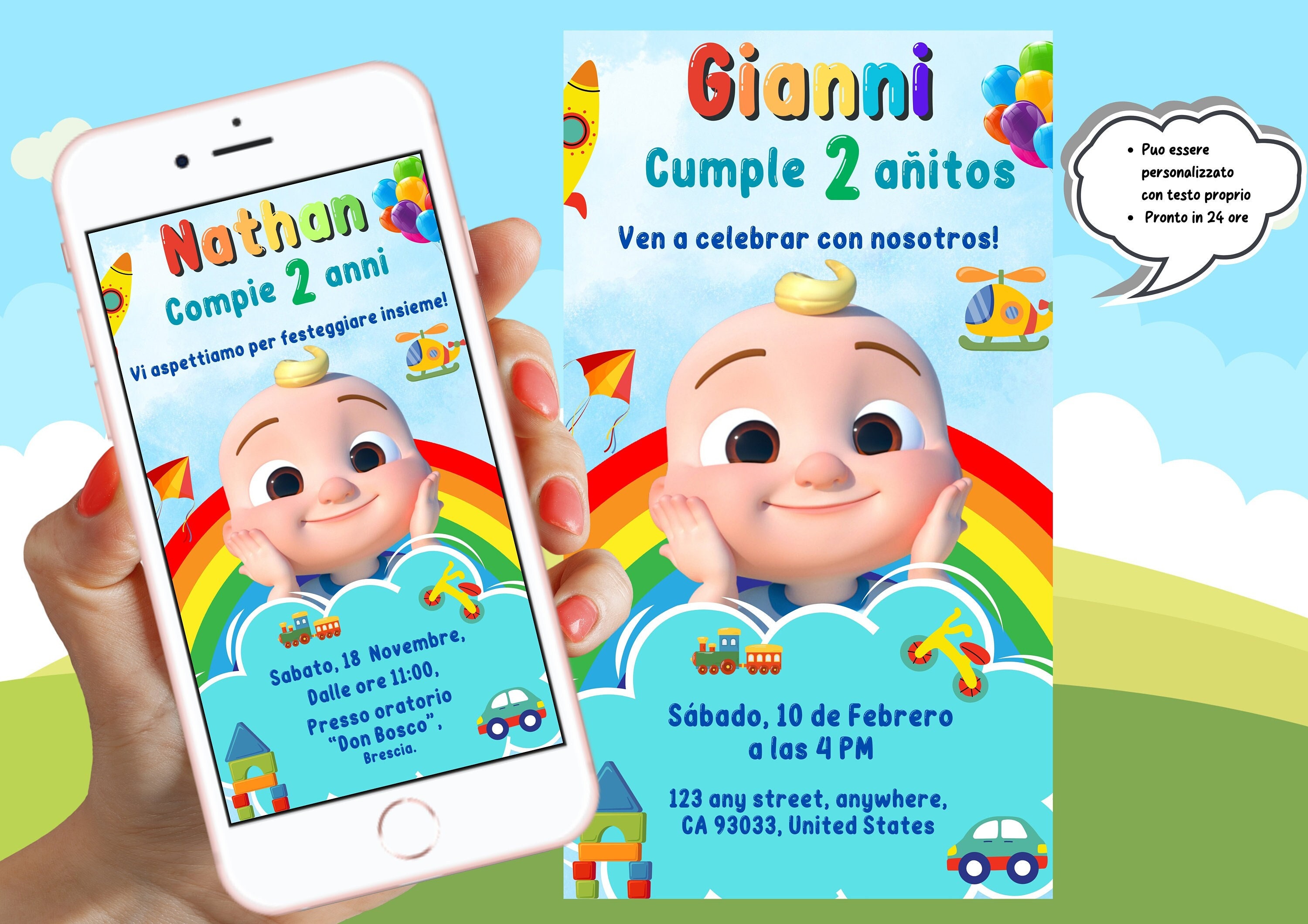 Cocomelon birthday sale invitation