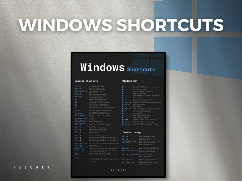 Windows Shortcuts Cheat Sheet Printable | Windows Keyboard Shortcuts ...