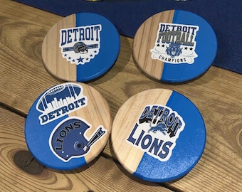Detroit Lions Wooden Coasters (set of 4)