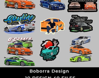 Fast And Furios Sticker, Fast And Furios svg, Digital Download, Fast And Furios png, Domenec Toretto, Paul Walker, supra sticker,e46 sticker