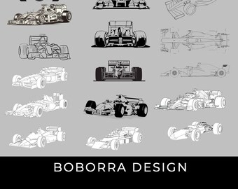 racing cars , f1 vector , f1 cars , svg , eps , dxf , png , digital download , stickers