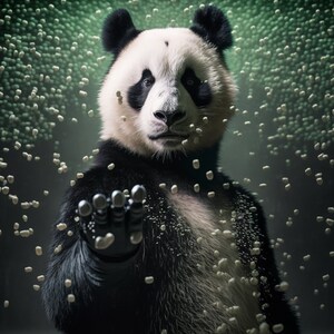 L'affiche Panda Matrix | Téléchargement numérique | Affiche de film | Panda Kung Fu | Art mural |