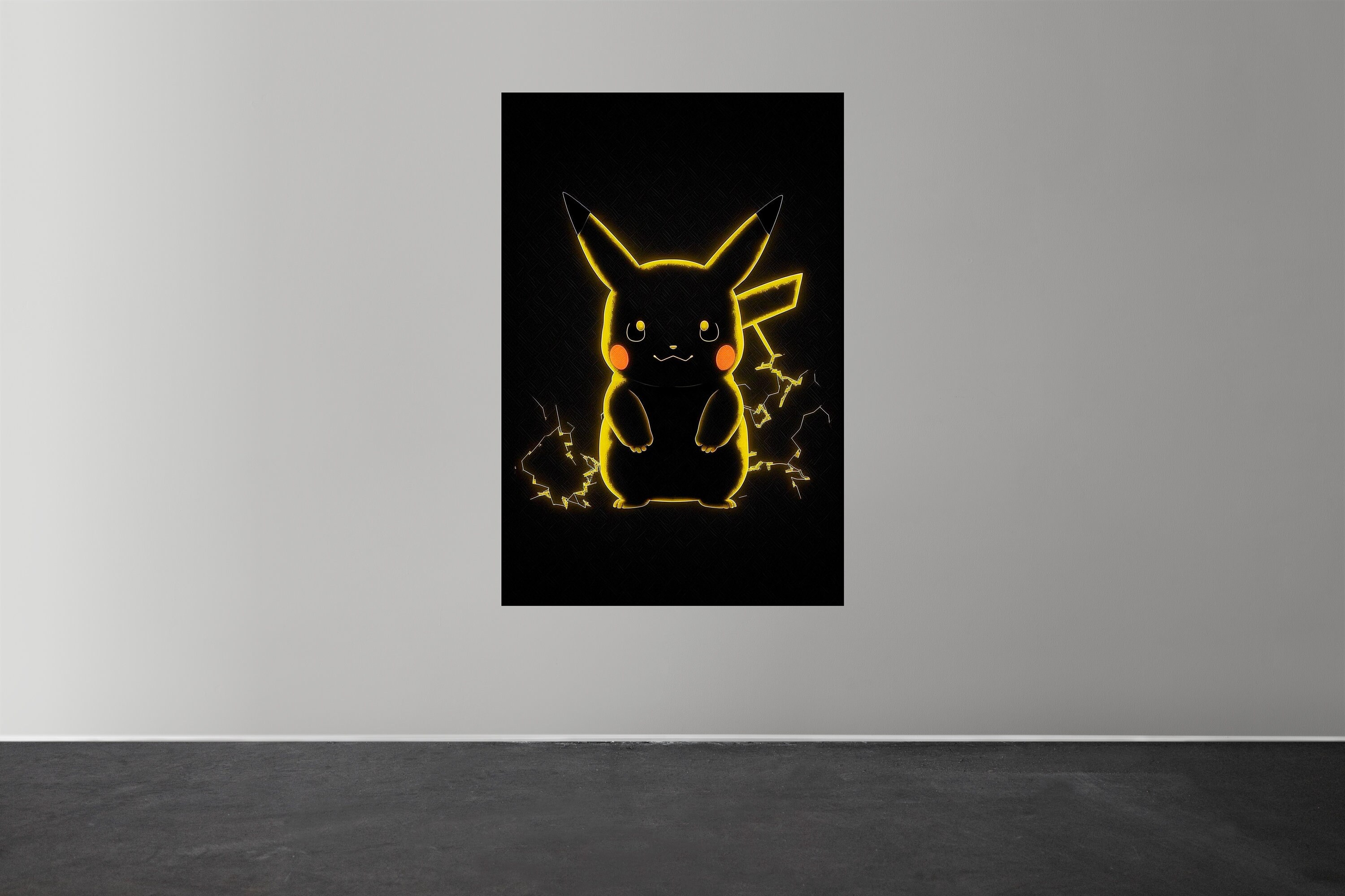 Abstract Pikachu Digital Art | Digital Download | Cartoon Poster | Wall ...