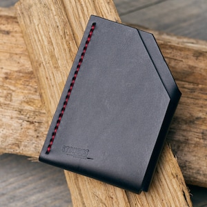 Portafoglio minimalista, Portafoglio in pelle, Portafoglio in pelle, Custodia per carte in pelle, Portafoglio uomo, Titolare ID, Portafoglio piatto, Porta tutti i giorni, Portafoglio EDC
