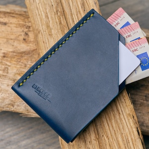Portafoglio minimalista, portafoglio in pelle per carte di credito, portafoglio in pelle, porta carte di credito in pelle, portafoglio da uomo, porta documenti, portafoglio piatto, da portare tutti i giorni, portafoglio EDC