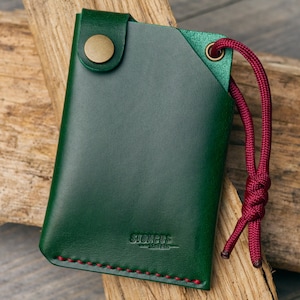 EDC-portemonnee, EDC-leren portemonnee, kaartportemonnee, minimalistische portemonnee, herenportemonnee, portemonnee heren, voorvak dragen, leren kaarthouder, cadeau, EDC