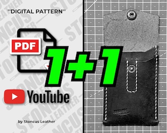 Plantilla PDF de estuche de cuero para agujas, estuche para tejer de 4'' y 5'' (patrón digital)