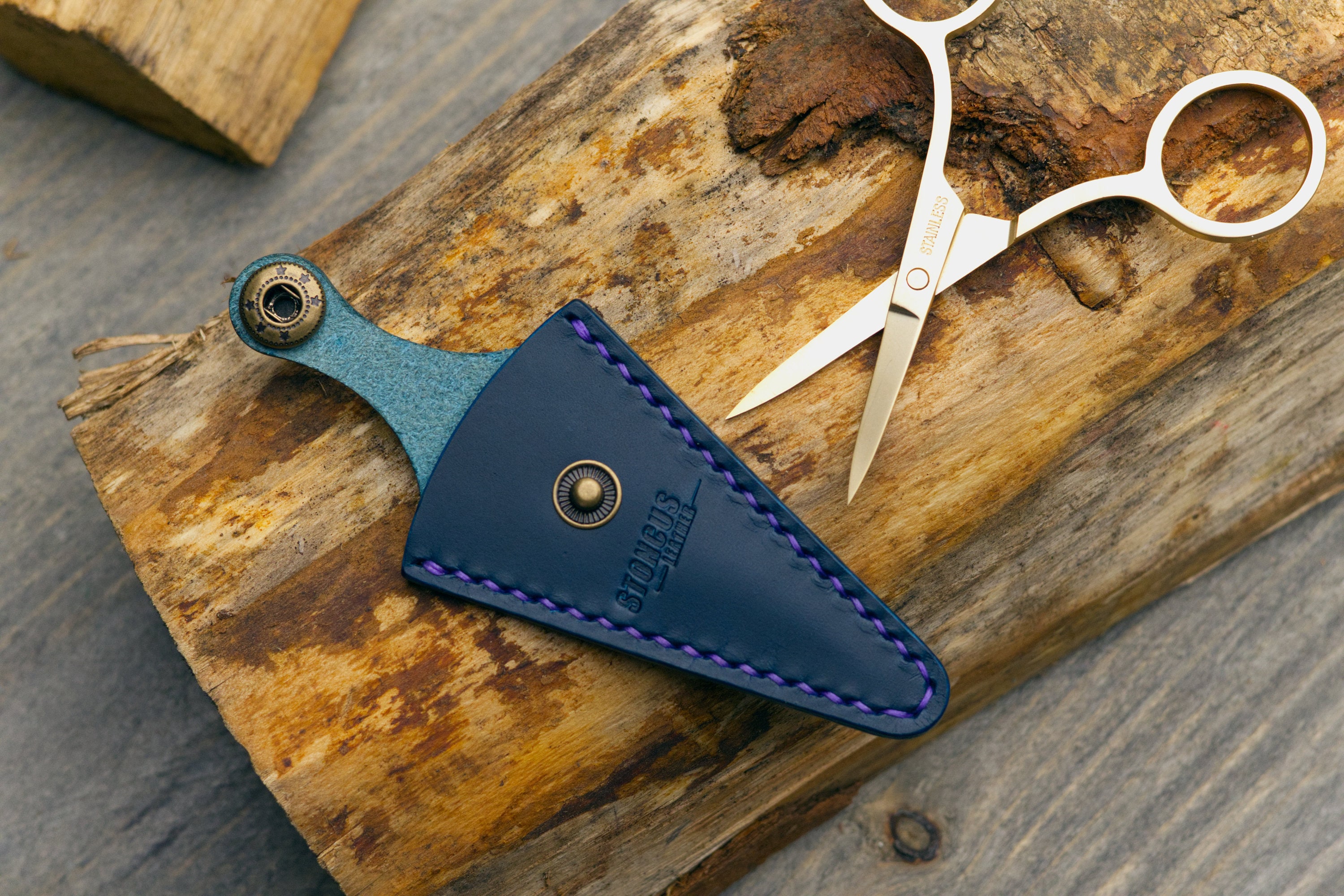 Handmade Leather Scissor Sheath: Full Grain Vegetable Tan - Etsy