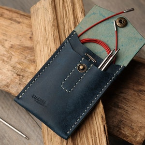 Leder Nadel Etui, Stricknadel Etui Halter, Stricknadel DPN Organizer, Rundstrick Etui, Stricknadel Etui