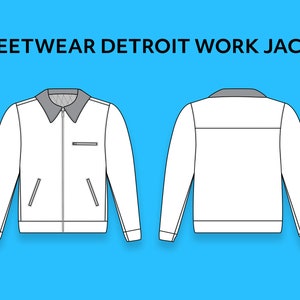 Pode incluir: Casaco de trabalho branco com fecho de correr e dois bolsos. O casaco tem um colarinho cinzento e um forro cinzento.