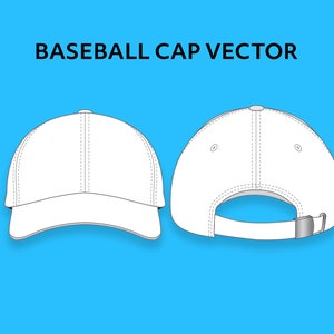 Puede incluir: Una gorra de béisbol blanca con una visera curvada, vista de frente y de atrás. La gorra tiene una costura cosida en el centro de la corona y un cierre de hebilla en la parte posterior.