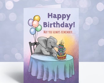 Happy Birthday Printable Card: Punny Cards Printable Birthday Card JPG & PDF Greeting Card 5x7 Folded Card Download w Coordinating Envelope