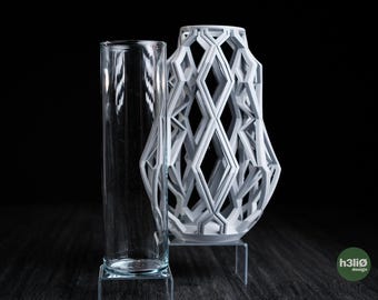 3D Printed Lattice Vase: Modern Minimalist Decor for Dried Flowers