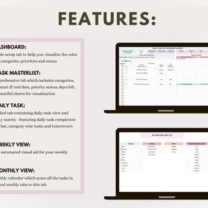 Excel to Do List Spreadsheet Task Tracker Google Sheet Task Manager ...
